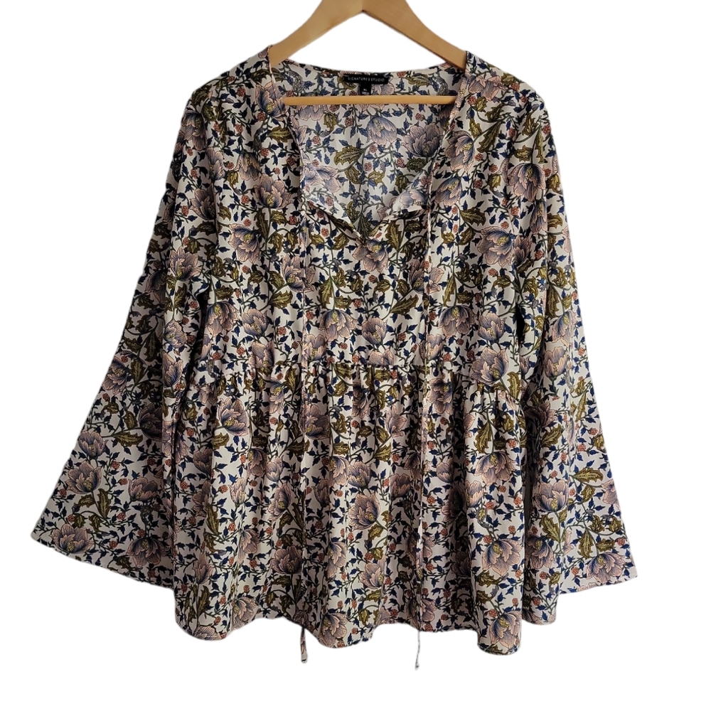 Bell sleeve peasant top